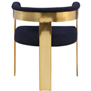 Meridian Romeo Navy Boucle Fabric Dining Chair IMAGE 3