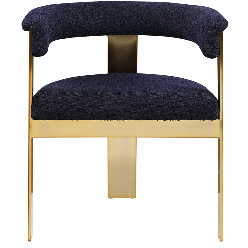 Meridian Romeo Navy Boucle Fabric Dining Chair IMAGE 4