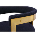 Meridian Romeo Navy Boucle Fabric Dining Chair IMAGE 7