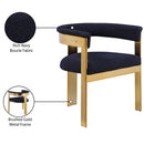 Meridian Romeo Navy Boucle Fabric Dining Chair IMAGE 9