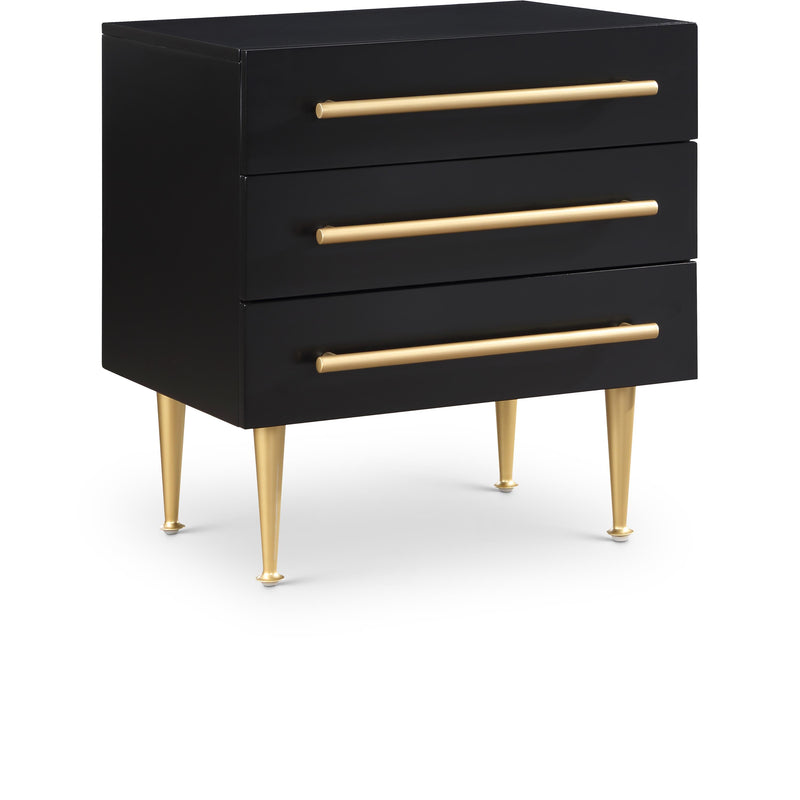 Meridian Marisol Black Night Stand IMAGE 1