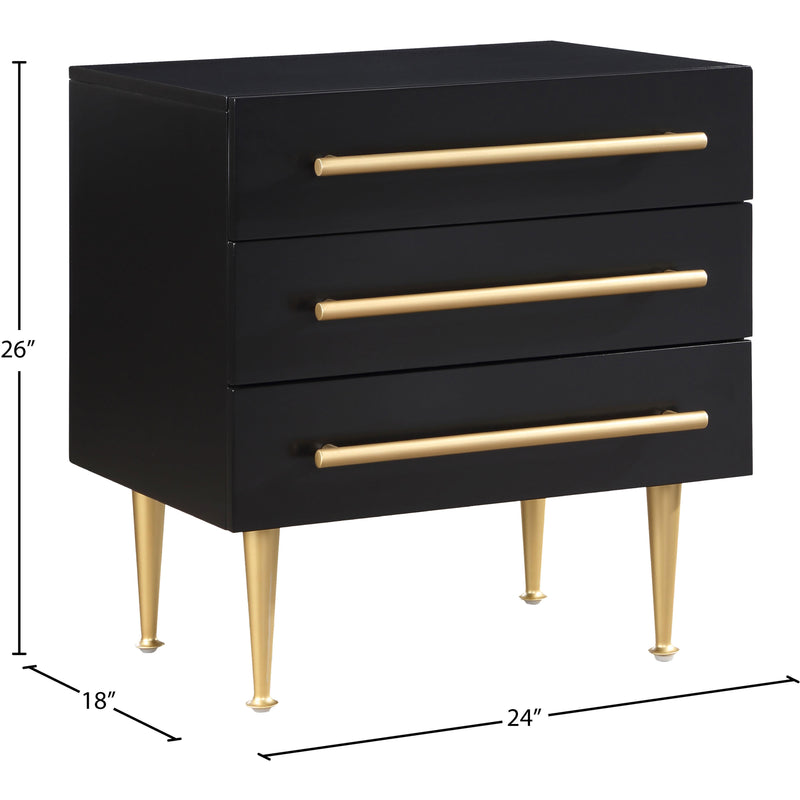 Meridian Marisol Black Night Stand IMAGE 9