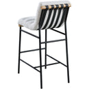 Meridian Burke Cream Boucle Fabric Bar Stool IMAGE 4