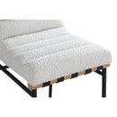 Meridian Burke Cream Boucle Fabric Bar Stool IMAGE 5