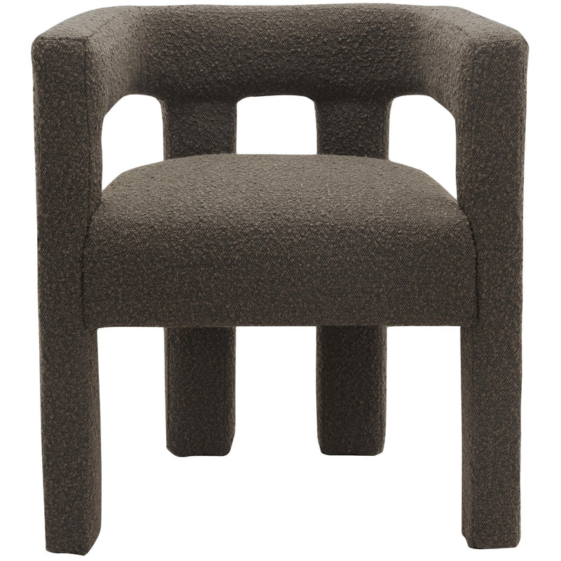 Meridian Athena Brown Boucle Fabric Accent/Dining Chair IMAGE 1