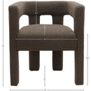 Meridian Athena Brown Boucle Fabric Accent/Dining Chair IMAGE 8