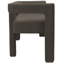 Meridian Athena Brown Boucle Fabric Bench IMAGE 4