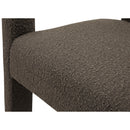 Meridian Athena Brown Boucle Fabric Bench IMAGE 6
