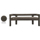 Meridian Athena Brown Boucle Fabric Bench IMAGE 9