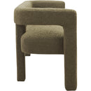 Meridian Athena Olive Green Boucle Fabric Bench IMAGE 4