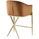 Meridian Xavier Saddle Velvet Counter Stool IMAGE 5