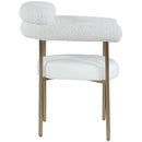 Meridian Blake Cream Vegan Leather / Boucle Fabric Dining Chair IMAGE 5