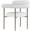Meridian Blake Cream Vegan Leather / Boucle Fabric Dining Chair IMAGE 6