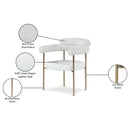 Meridian Blake Cream Vegan Leather / Boucle Fabric Dining Chair IMAGE 9