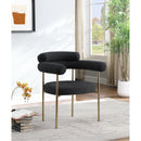 Meridian Blake Black Boucle Fabric Dining Chair IMAGE 2