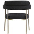 Meridian Blake Black Boucle Fabric Dining Chair IMAGE 3