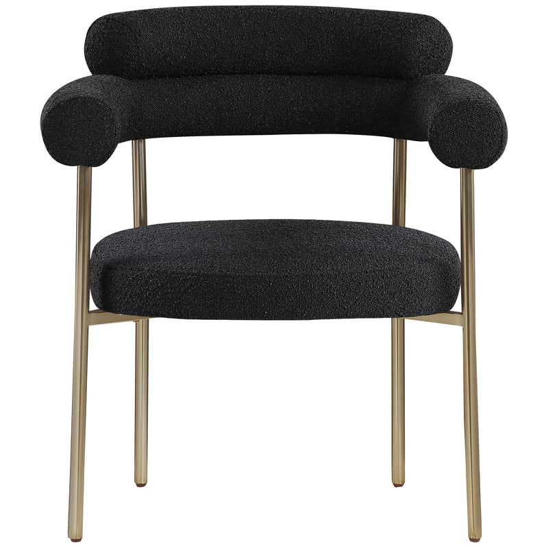 Meridian Blake Black Boucle Fabric Dining Chair IMAGE 4