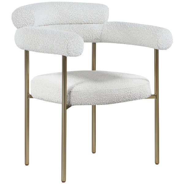 Meridian Blake Cream Boucle Fabric Dining Chair IMAGE 1
