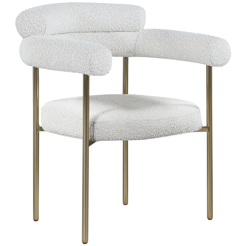 Meridian Blake Cream Boucle Fabric Dining Chair IMAGE 1