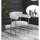 Meridian Blake Cream Boucle Fabric Dining Chair IMAGE 2