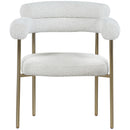 Meridian Blake Cream Boucle Fabric Dining Chair IMAGE 4