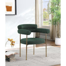 Meridian Blake Green Boucle Fabric Dining Chair IMAGE 2
