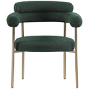 Meridian Blake Green Boucle Fabric Dining Chair IMAGE 4
