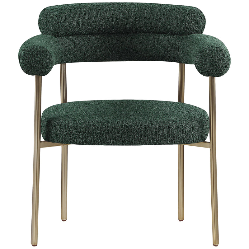 Meridian Blake Green Boucle Fabric Dining Chair IMAGE 4