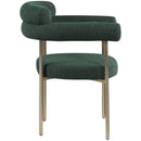 Meridian Blake Green Boucle Fabric Dining Chair IMAGE 5