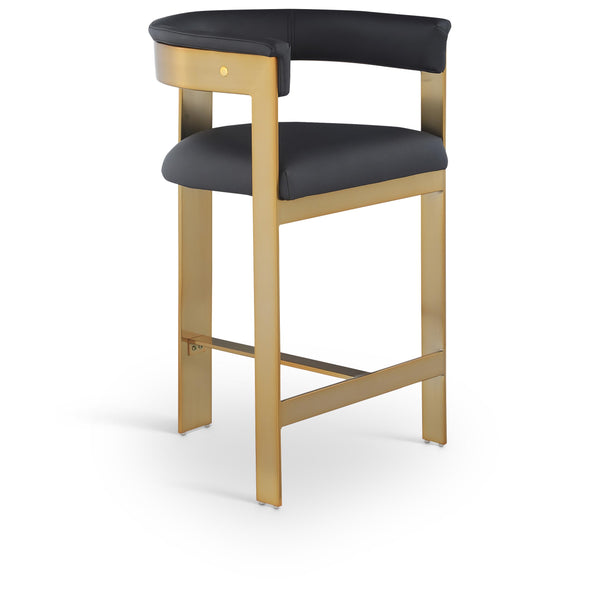 Meridian Romeo Black Vegan Leather Counter Stool IMAGE 1
