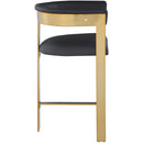 Meridian Romeo Black Vegan Leather Counter Stool IMAGE 4