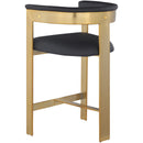 Meridian Romeo Black Vegan Leather Counter Stool IMAGE 5
