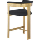 Meridian Romeo Black Boucle Fabric Counter Stool IMAGE 5