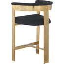 Meridian Romeo Black Boucle Fabric Counter Stool IMAGE 6