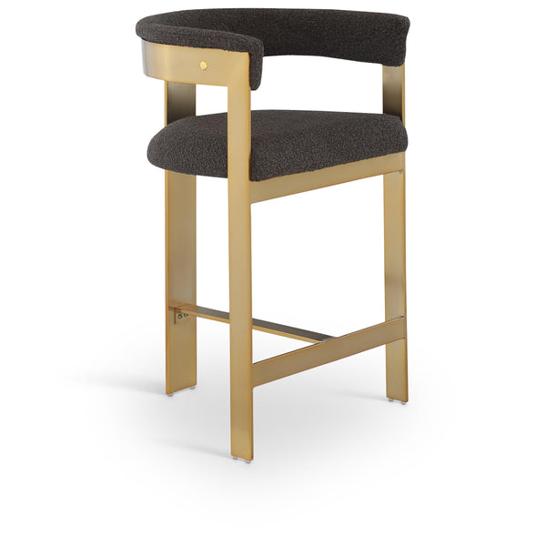 Meridian Romeo Brown Boucle Fabric Counter Stool IMAGE 1