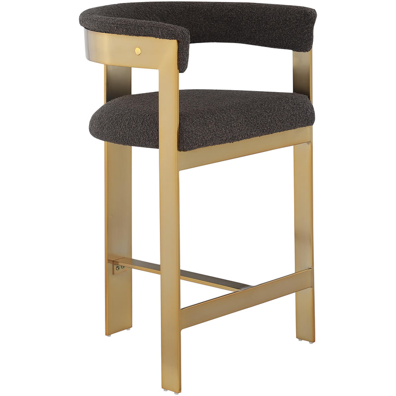 Meridian Romeo Brown Boucle Fabric Counter Stool IMAGE 3