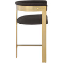 Meridian Romeo Brown Boucle Fabric Counter Stool IMAGE 4