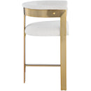 Meridian Romeo Cream Boucle Fabric Counter Stool IMAGE 4