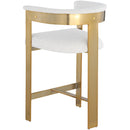 Meridian Romeo Cream Boucle Fabric Counter Stool IMAGE 5