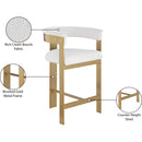Meridian Romeo Cream Boucle Fabric Counter Stool IMAGE 8