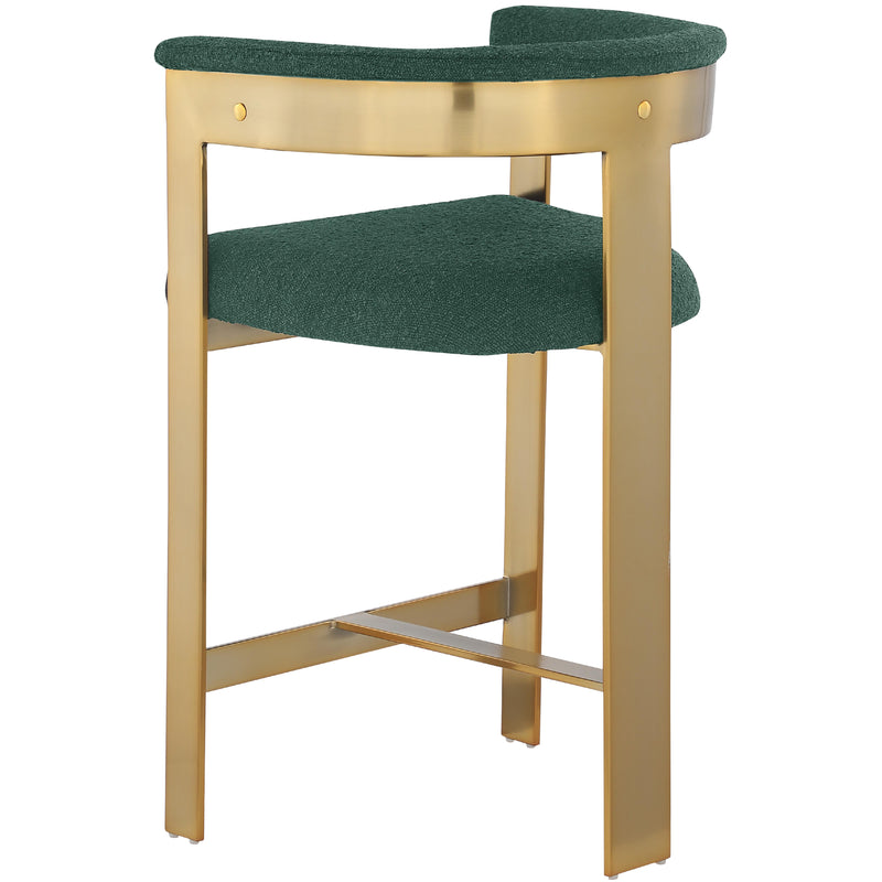 Meridian Romeo Green Boucle Fabric Counter Stool IMAGE 6