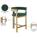 Meridian Romeo Green Boucle Fabric Counter Stool IMAGE 8