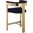 Meridian Romeo Navy Boucle Fabric Counter Stool IMAGE 5