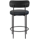 Meridian Beacon Black Vegan Leather Seat Stool IMAGE 5