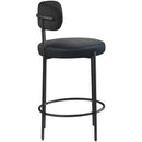 Meridian Beacon Black Vegan Leather Seat Stool IMAGE 6