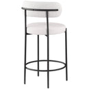 Meridian Beacon Cream Vegan Leather Seat Stool IMAGE 2