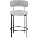 Meridian Beacon Taupe Vegan Leather Seat Stool IMAGE 4