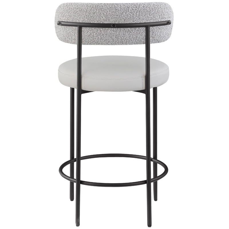 Meridian Beacon Taupe Vegan Leather Seat Stool IMAGE 5