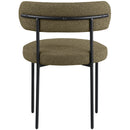 Meridian Beacon Olive Green Boucle Fabric Dining Chair IMAGE 2