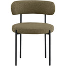 Meridian Beacon Olive Green Boucle Fabric Dining Chair IMAGE 4